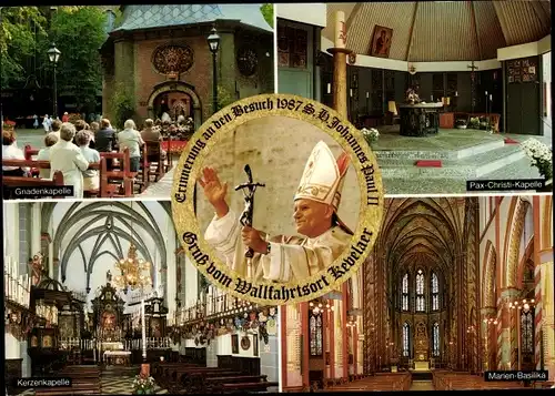 Ak Kevelaer am Niederrhein, Pax Christ Kapelle, Papst Johannes Paul II., Marien Basilika