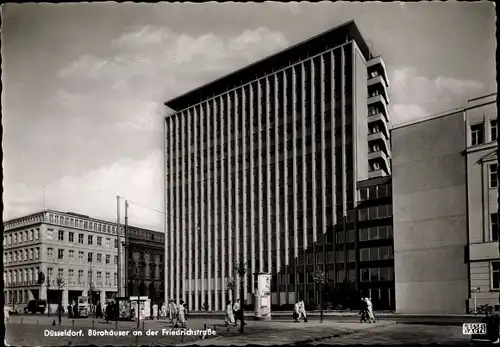 Ak Düsseldorf am Rhein, Bürohäuser an der Friedrichstraße, Kessel Karte