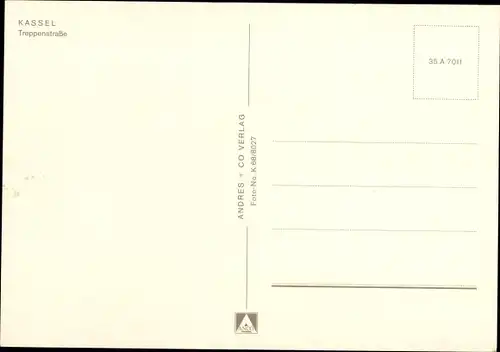 Ak Kassel in Hessen, Treppenstraße