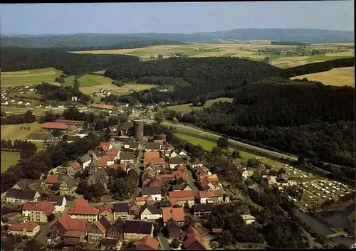 Ak Trendelburg in Nordhessen, Fliegeraufnahme vom Ort