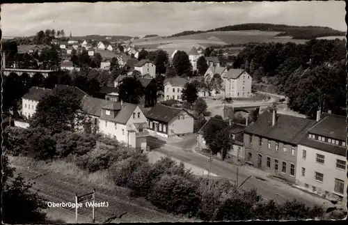 Ak Oberbrügge Halver im Märkischen Kreis, Teilansicht, Vogelschau
