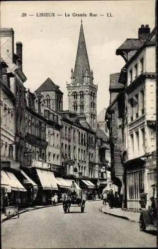 Ak Lisieux Calvados, La Grande Rue