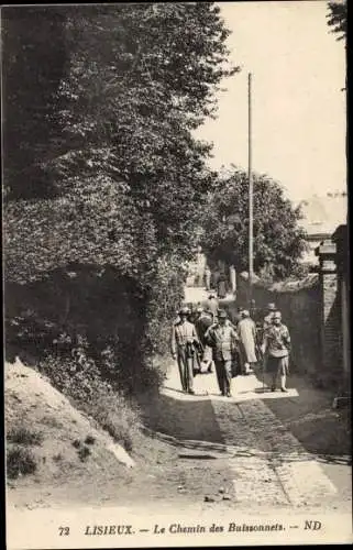 Ak Lisieux Calvados, Le Chemin des Buissonnets
