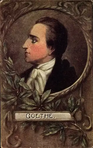 Künstler Ak Franke, Dichter und Dramatiker Johann Wolfgang von Goethe