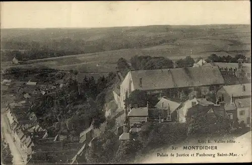 Ak Montdidier Somme, Palais de Justice, Faubourg Saint Martin