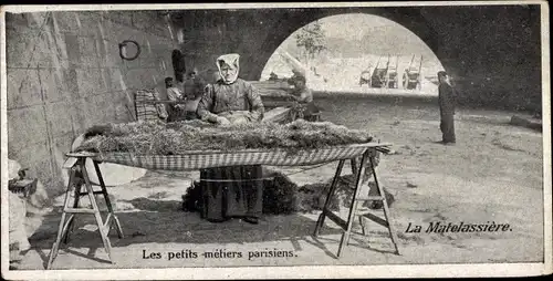 Ak Paris, La Matellassière, Les petits métiers parisiens, Matratzenherstellung