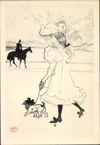 Künstler Ak de Toulouse Lautrec, Henri, Bois de Boulogne