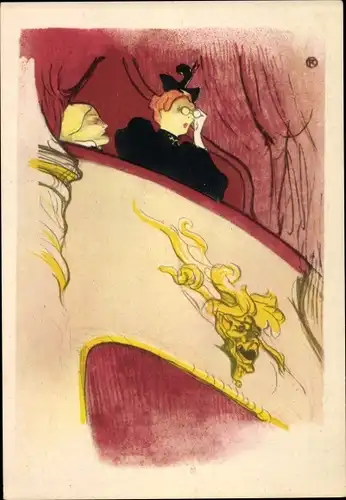 Künstler Ak de Toulouse Lautrec, Henri, La Loge au Mascaron Doré