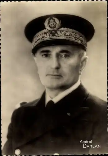 Ak Amiral François Darlan, Admiral der Französischen Marine