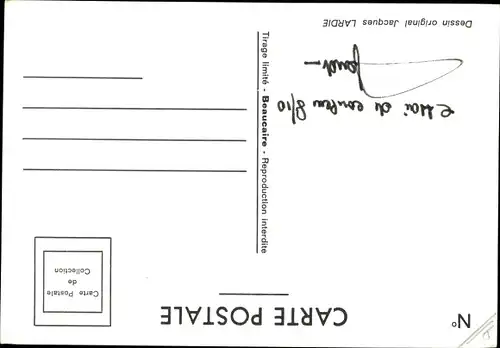 Künstler Ak Lardie, Jacques, Jihel, Alain Madelin, Karikatur