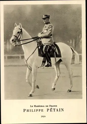Ak Philippe Pétain, Le Maréchal de France, 1919