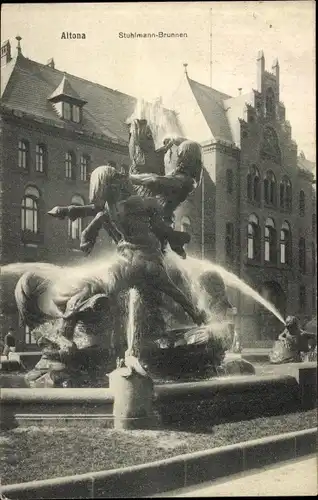 Ak Hamburg Altona, Stuhlmann Brunnen