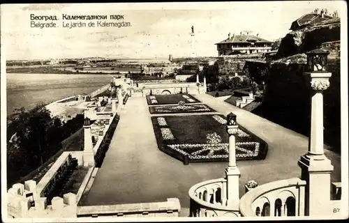 Ak Beograd Belgrad Serbien, Le Jardin de Kalemegdan