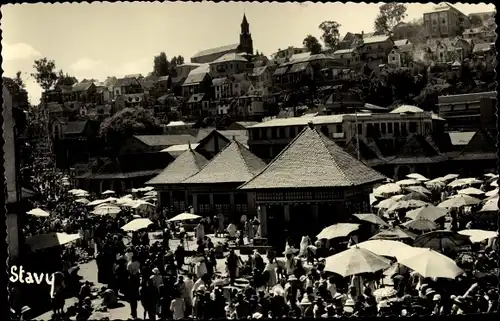 Ak Antananarivo Tananarive Madagaskar, Analakely et les escaliers Lambert