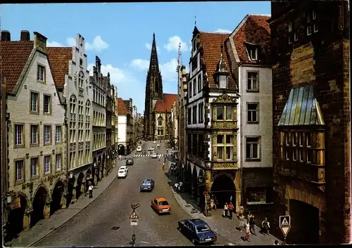 Ak Münster in Westfalen, Prinzipalmarkt, Lambertikirche