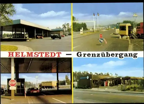 Ak Helmstedt in Niedersachsen, Blick auf den Zonenkontrollpunkt, DDR Grenze