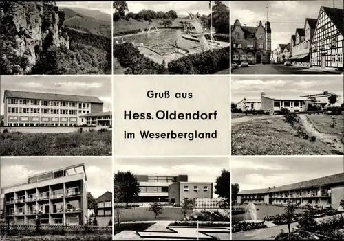 Ak Hessisch Oldendorf an der Weser, Detailansichten, Gebäude, Schwimmbad