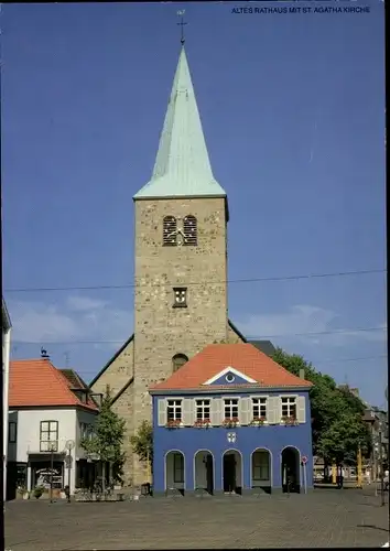 Ak Dorsten in Westfalen, altes Rathaus mit St. Agatha Kirche