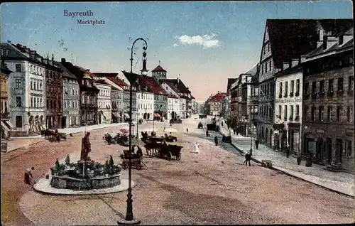 Ak Bayreuth in Oberfranken,  Marktplatz