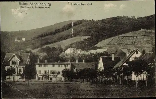 Ak Oberkirch im Renchtal in Baden Württemberg, Ruine Schauenburg, Habrisch Gut