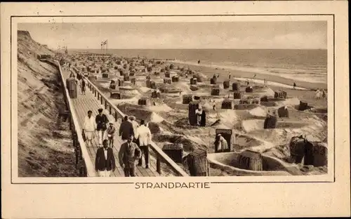 Ak Wenningstedt Braderup auf Sylt, Strandpartie