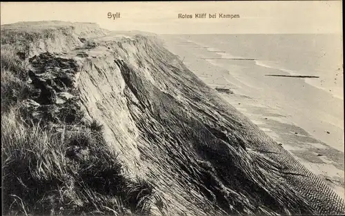 Ak Kampen auf Sylt, Rotes Kliff