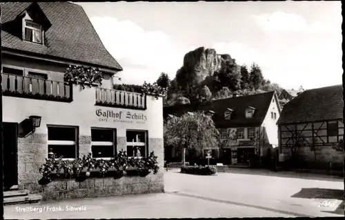 Ak Streitberg Wiesenttal Fränkische Schweiz, Gasthof Schütz Schwarzer Adler