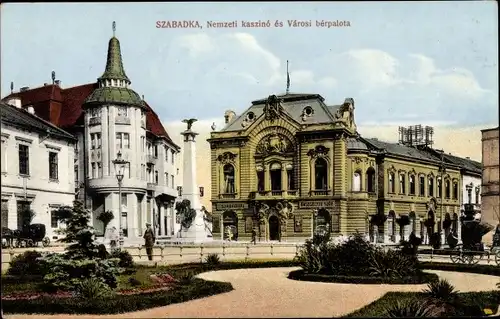 Ak Szabadka Subotica Serbien, Nemzeti Kaszino es Varosi berpalota