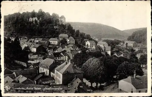 Ak Larochette Fels Luxemburg, Blick auf den Ort