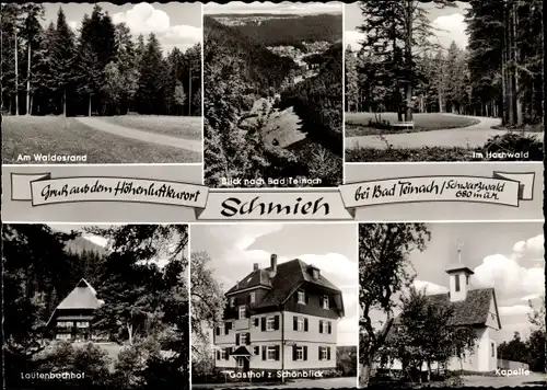 Ak Schmieh Bad Teinach Zavelstein im Nordschwarzwald, Gasthof zum Schönblick