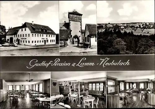 Ak Neubulach im Schwarzwald, Gasthof Pension zum Lamm