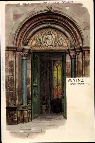Litho Mainz am Rhein, Dom Portal