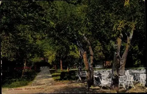 Ak Vossloch Bokholt Hanredder in Holstein, Gasthaus, Gartenpartie