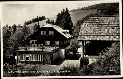 Ak Alpl Krieglach Steiermark, Gasthof Leitner, Waldheimat