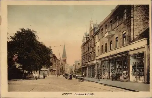 Ak Annen Witten an der Ruhr, Bismarckstraße, Geschäfte, Schaufenster