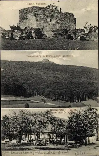 Ak Beltershausen Frauenberg Ebsdorfergrund Hessen, Burg Frauenberg, Ruine, Restauration Heuser