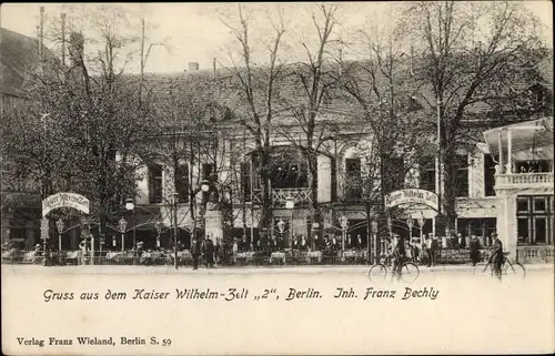 Ak Berlin Tiergarten, Kaiser Wilhelm Zelt 2, In den Zelten