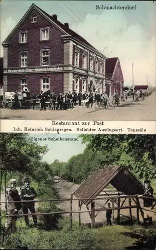 Ak Schmachtendorf Sterkrade Oberhausen am Rhein, Restaurant zur Post, Scheibenstand