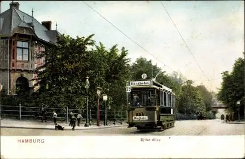 Ak Hamburg Mitte Altstadt, Sylter Allee, Straßenbahn Line 26, Ringbahn