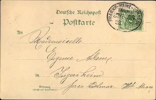 Litho Münster in Westfalen Lambertikirche Kiepenkähl Prinzipalmarkt Totalansicht