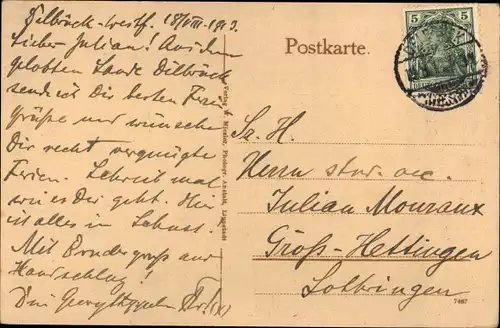 Ak Delbrück in Ostwestfalen Teilansicht Kirche