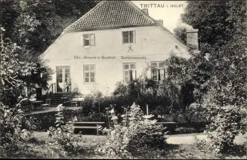 Ak Trittau in Schleswig Holstein, Gasthof, Gartenansicht