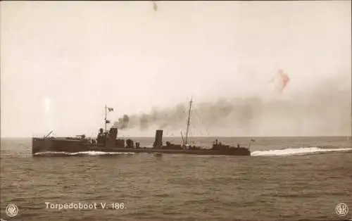 Ak Deutsches Kriegsschiff, Torpedoboot V 186