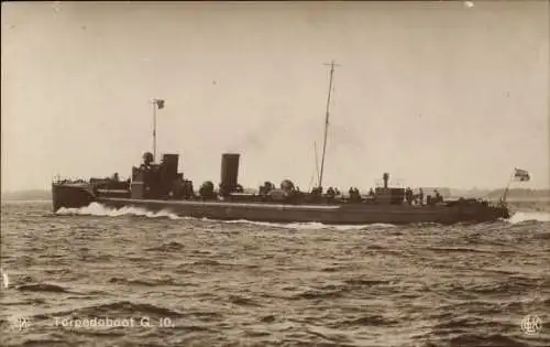 Ak Deutsches Kriegsschiff, Torpedoboot G 10, Kaiserliche Marine