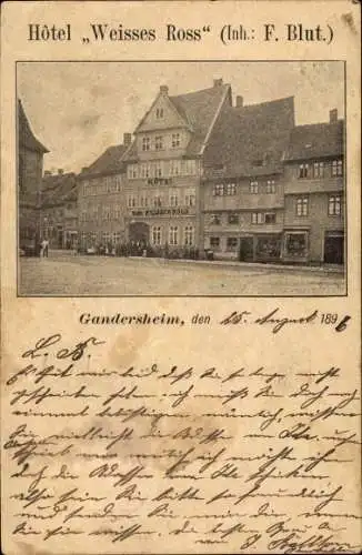 Ak Bad Gandersheim am Harz, Hotel Weißes Ross