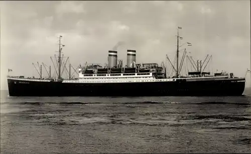 Ak Dampfschiff Hamburg, HAPAG, Ansicht Backbord