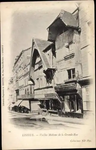 Ak Lisieux Calvados, Vieilles Maisons de la Grande Rue