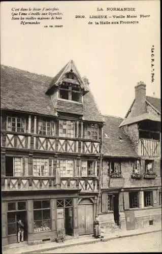 Ak Lisieux Calvados, Vieille Maison, Place de la Halle aux Fromages