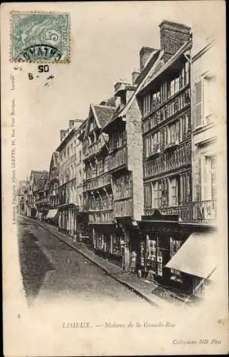 Ak Lisieux Calvados, Maisons de la Grande Rue