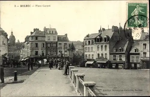 Ak Bolbec Seine Maritime, Place Carnot
